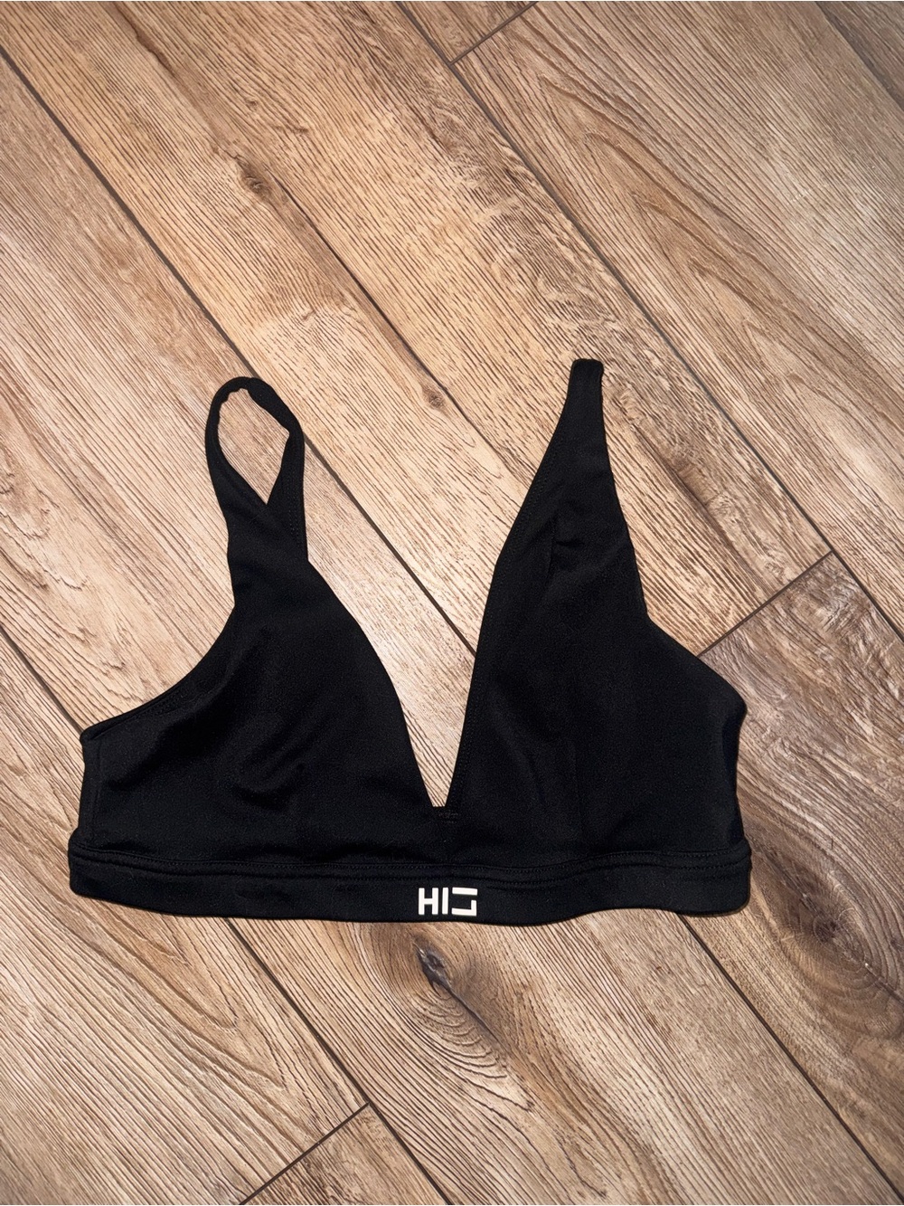 Black Plunge Bralette - Supportive Everyday V-Neck